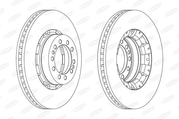 Beral BCR128A Front brake disc ventilated BCR128A