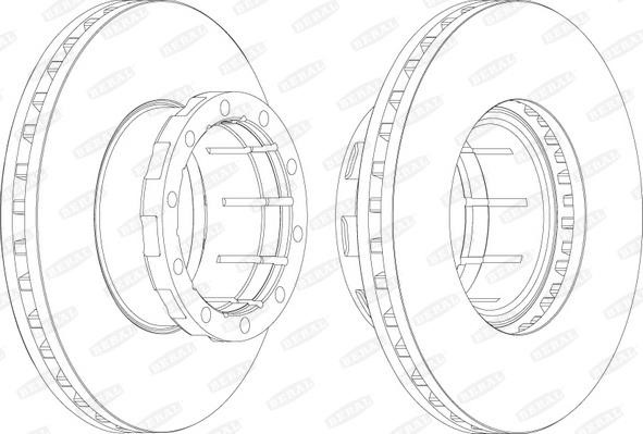 Beral BCR114A Front brake disc ventilated BCR114A