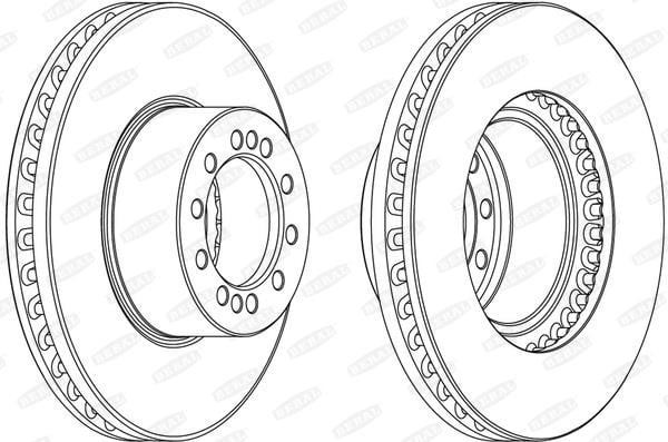 Beral BCR324A Front brake disc ventilated BCR324A