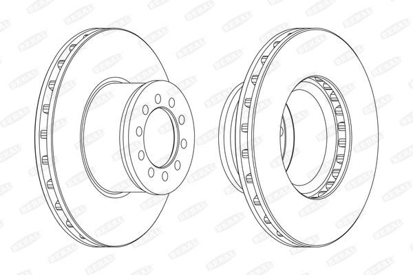 Beral BCR186A Front brake disc ventilated BCR186A