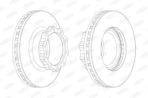 Beral BCR147A Front brake disc ventilated BCR147A