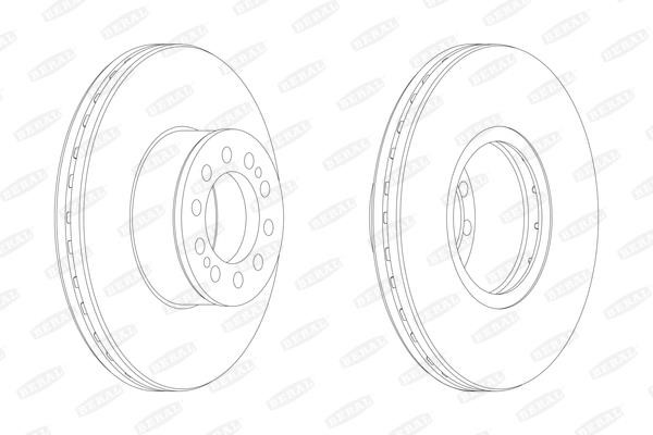 Beral BCR330A Front brake disc ventilated BCR330A