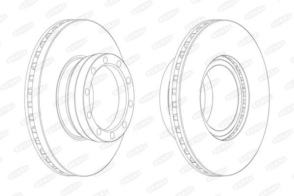Beral BCR143A Front brake disc ventilated BCR143A