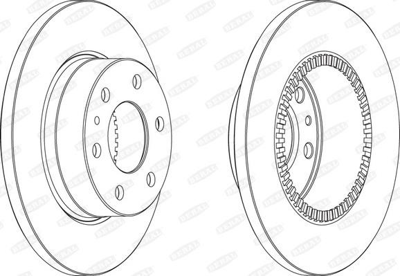 Beral BCR316A Rear brake disc, non-ventilated BCR316A