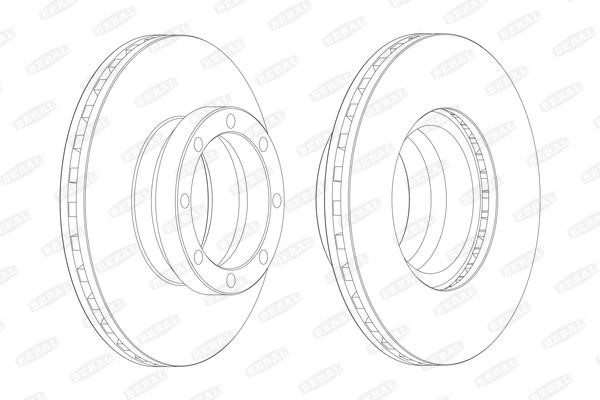 Beral BCR131A Front brake disc ventilated BCR131A
