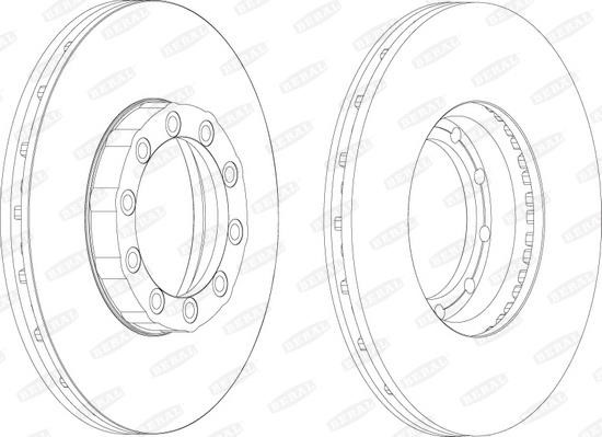 Beral BCR169A Front brake disc ventilated BCR169A