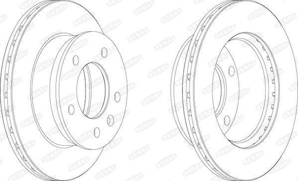 Beral BCR153A Front brake disc ventilated BCR153A
