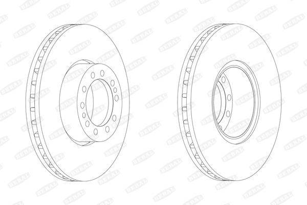 Beral BCR244A Front brake disc ventilated BCR244A
