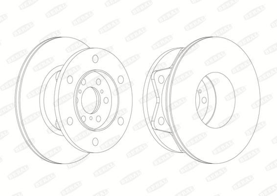 Beral BCR274A Unventilated front brake disc BCR274A