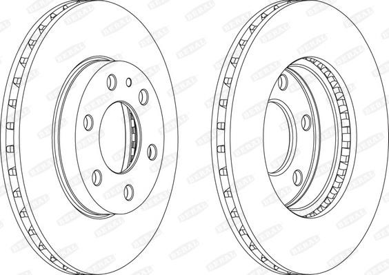 Beral BCR314A Front brake disc ventilated BCR314A