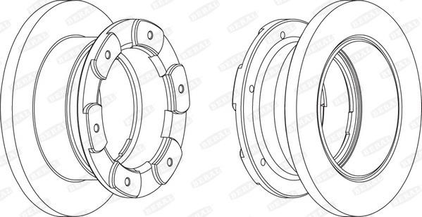 Beral BCR236A Rear brake disc, non-ventilated BCR236A