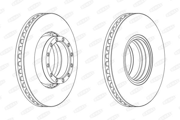 Beral BCR251A Front brake disc ventilated BCR251A