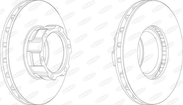 Beral BCR162A Front brake disc ventilated BCR162A