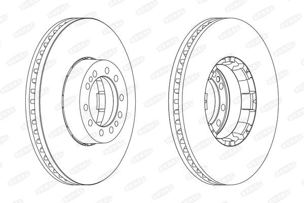 Beral BCR134A Front brake disc ventilated BCR134A