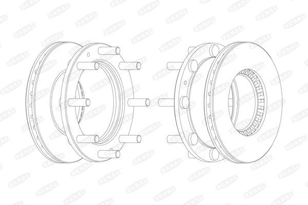Beral BCR107A Front brake disc ventilated BCR107A
