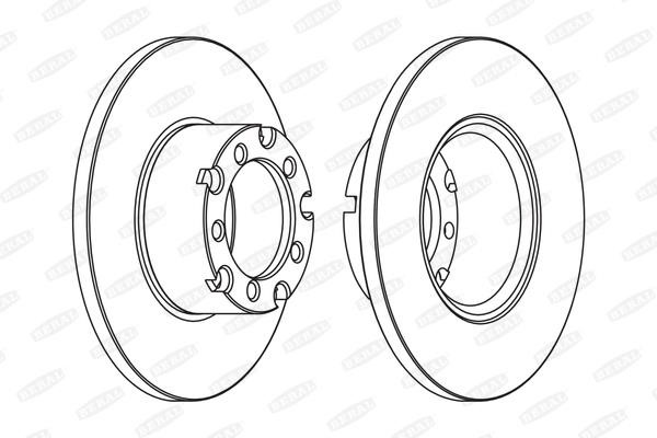 Beral BCR116A Unventilated front brake disc BCR116A