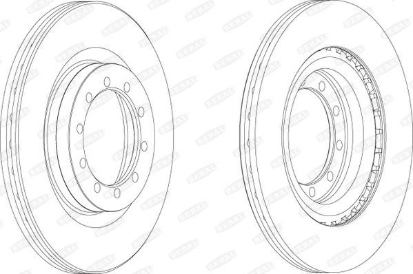 Beral BCR183A Front brake disc ventilated BCR183A