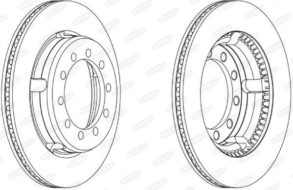 Beral BCR179A Front brake disc ventilated BCR179A