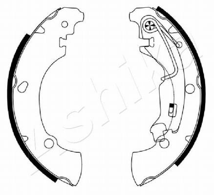 Ashika 55-00-0210 Brake shoe set 55000210