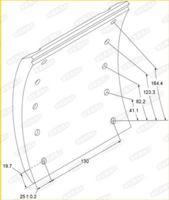 KBL1919101541 Beral Brake Lining Kit, drum brake