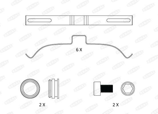FAC175 Beral Brake pad fitting kit