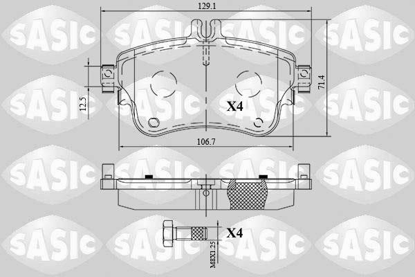 Sasic 6216175 Brake Pad Set, disc brake 6216175