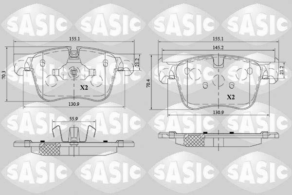 Sasic 6210077 Brake Pad Set, disc brake 6210077