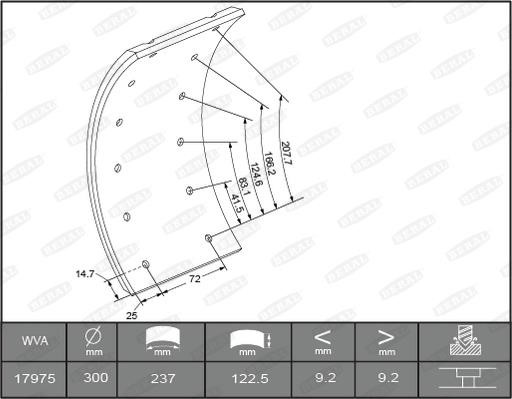 KBL1735101561 Beral Brake lining set