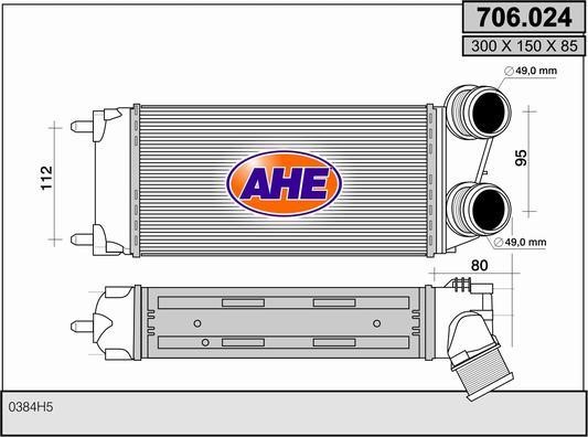 AHE 706.024 Intercooler, charger 706024