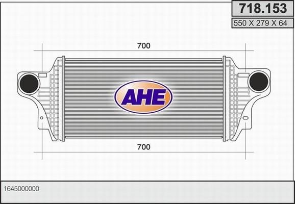 AHE 718.153 Intercooler, charger 718153