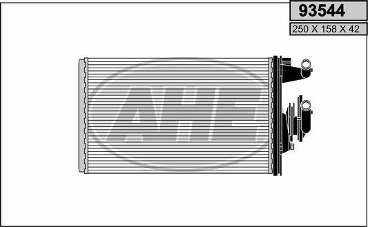 AHE 93544 Heat exchanger, interior heating 93544