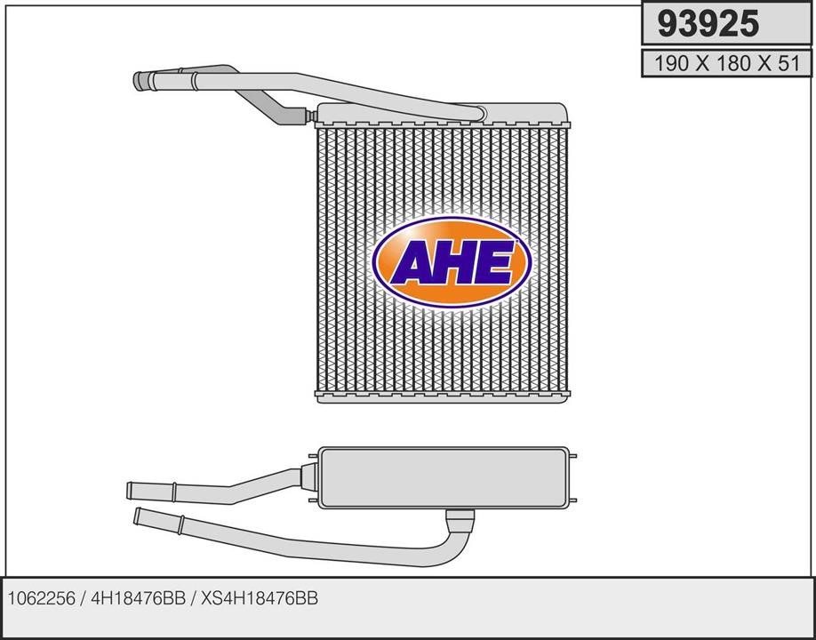 AHE 93925 Heat exchanger, interior heating 93925