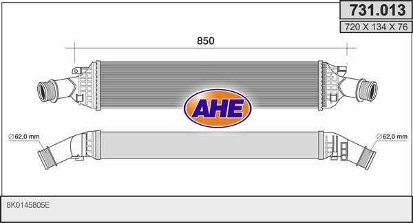 AHE 731.013 Intercooler, charger 731013