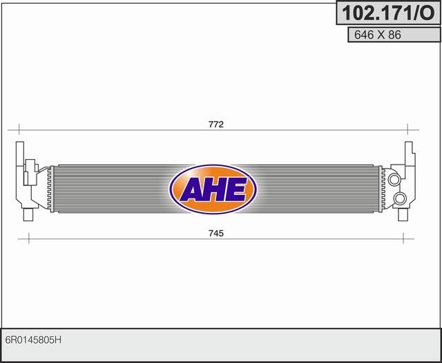 AHE 102.171/O Radiator, engine cooling 102171O