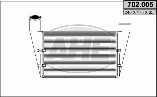 AHE 702.005 Intercooler, charger 702005
