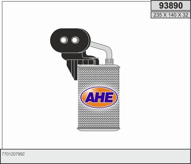 AHE 93890 Heat exchanger, interior heating 93890