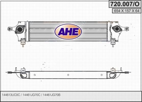 AHE 720.007/O Intercooler, charger 720007O