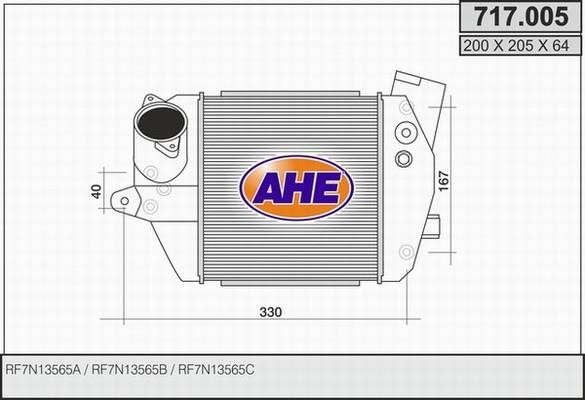 AHE 717.005 Intercooler, charger 717005