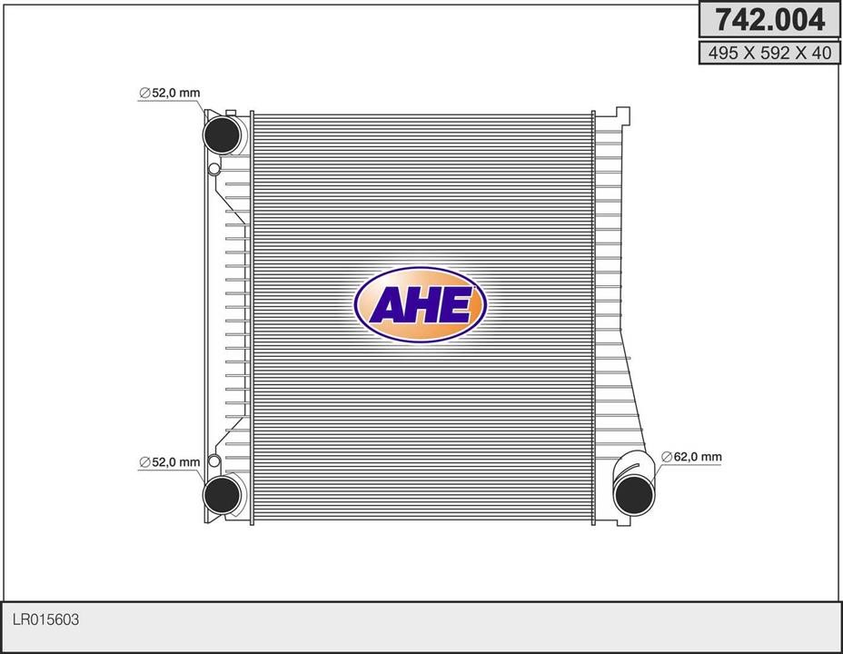 AHE 742004 Intercooler, charger 742004