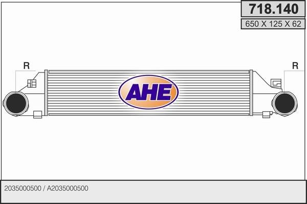 AHE 718.140 Intercooler, charger 718140