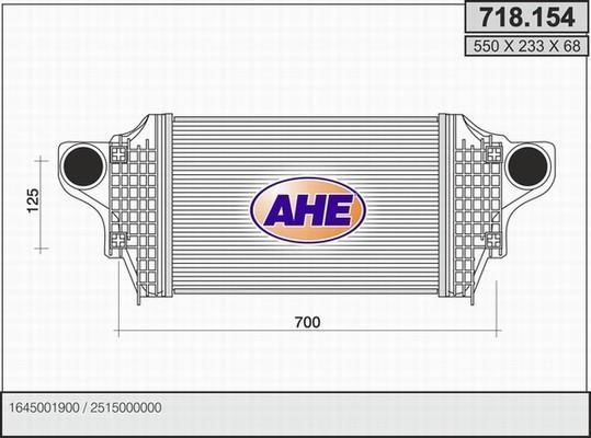 AHE 718.154 Intercooler, charger 718154