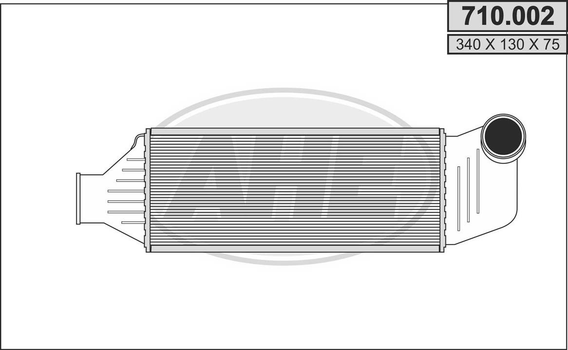 AHE 710.002 Intercooler, charger 710002