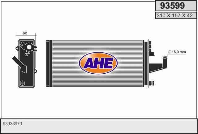 AHE 93599 Heat exchanger, interior heating 93599