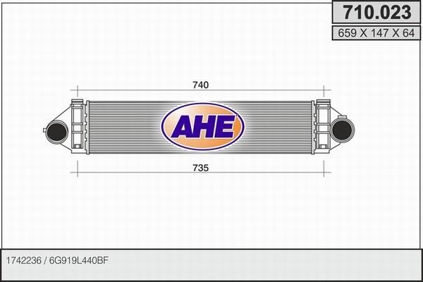 AHE 710.023 Intercooler, charger 710023