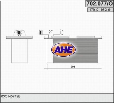 AHE 702.077/O Intercooler, charger 702077O