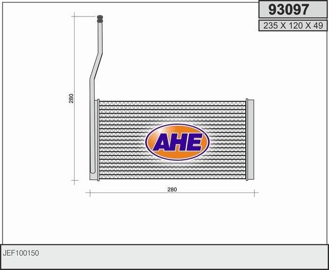 AHE 93097 Heat exchanger, interior heating 93097