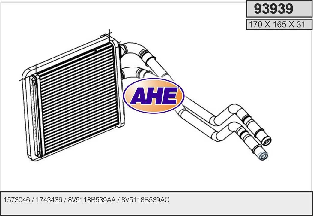 AHE 93939 Heat exchanger, interior heating 93939