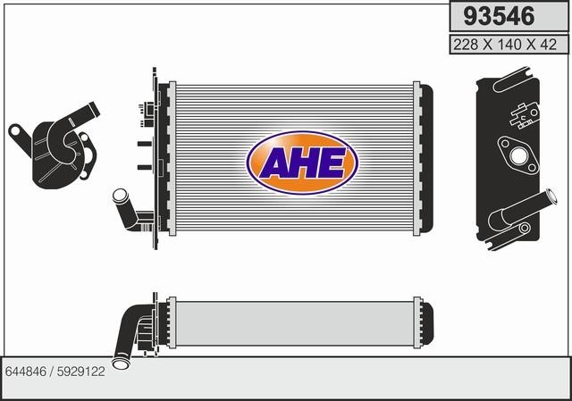 AHE 93546 Heat exchanger, interior heating 93546