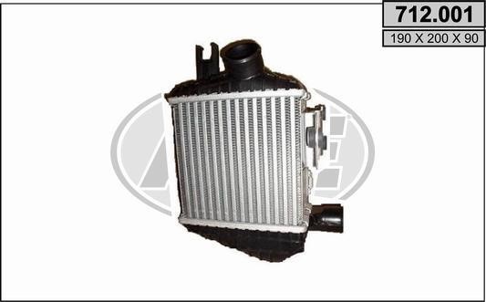 AHE 712.001 Intercooler, charger 712001