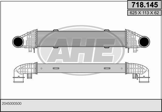 AHE 718.145 Intercooler, charger 718145